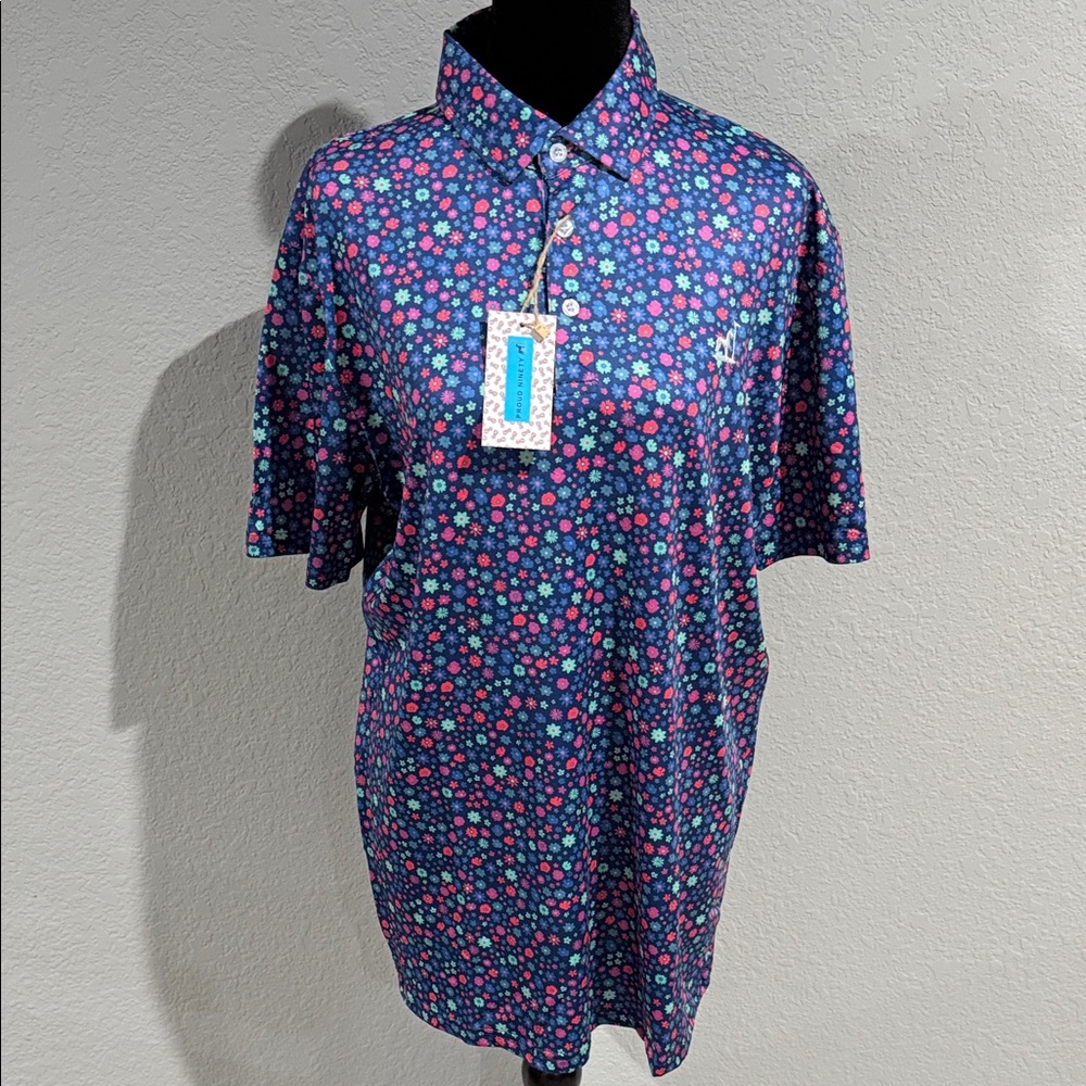Proud 90 Men's Blue Polka Dot Shirt